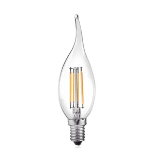 Λάμπα LED E14 C35T 4W Θερμό, Filament, κερί