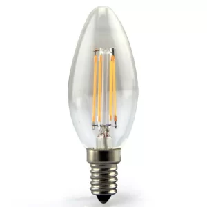 Λαμπτήρας LED E14 C35 4W Θερμό χρώμα, Filament, κερί