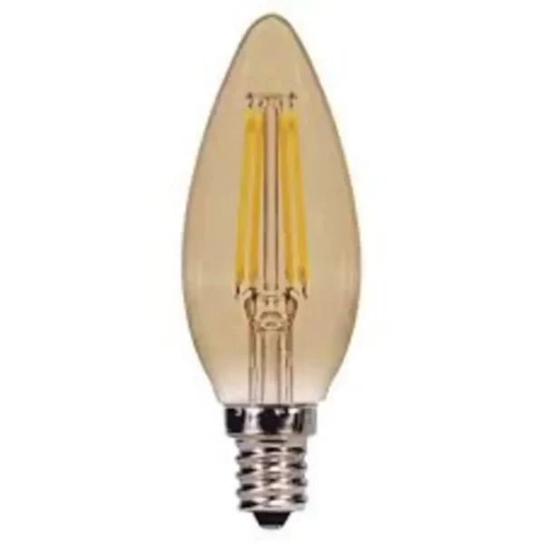 Λάμπα LED filament E14 C35 4W Θερμό, Filament, κερί, Κεχριμπάρι, Dimmable