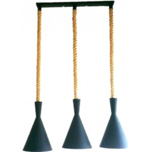 Κρεμαστό φωτιστικό οροφής τριπλό με καλώδιο με σκοινί με 3xC R50 ROPA3