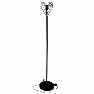 Μοντέρνο φωτιστικό δαπέδου με διαμάντι 20 εκατοστά μαύρο χρώμα Ε27 Luxury3